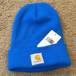 Carhartt A18 Acrylic Knit Beanie Hat Blue Made in Canada OS NEW